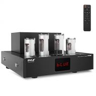 Pyle Bluetooth Tube Amplifier Stereo Receiver - 500W Home Theater Audio Desktop Stereo Vacuum Tube Hi-Fi Power Amplifier Receiver w/ 4 Vacuum Tubes, USB Reader, CD/DVD Input, Subwoofer