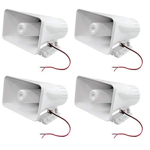  4) Pyle PHSP5 8 65W 8-Ohm Indoor & Outdoor PA Horn Speaker 65 Watts, White