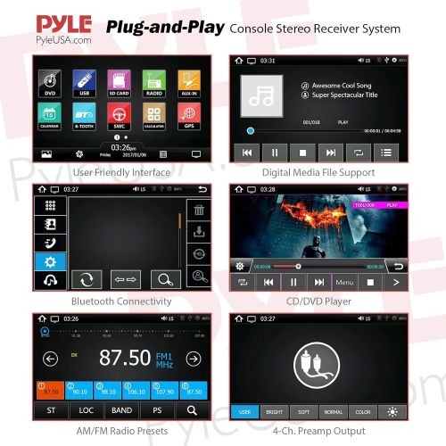  Pyle 2012 Toyota Camry Double DIN Stereo Receiver, GPS Navigation, Bluetooth, 8’’ HD Touchscreen Display, CD/DVD, Factory OEM Replacement, Plug-and-Play Direct Fitment Radio Headun