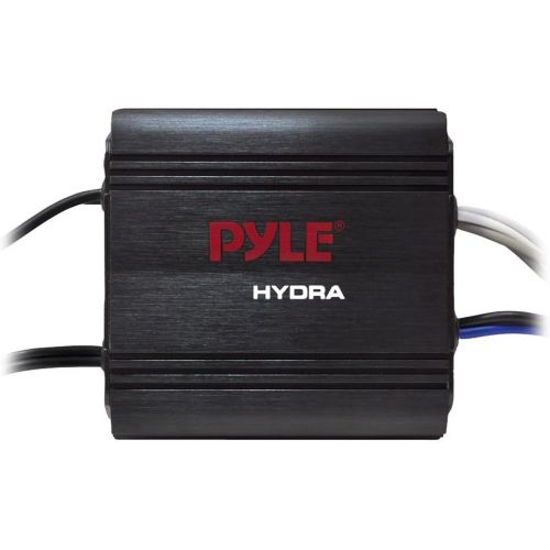  Pyle PLMRKT2B 2 Channel 400 Watt Waterproof Micro Marine Amplifier and 6.5-Inch Speaker System