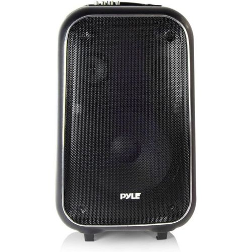  Pyle 12 Inch Full Range Portable Bluetooth Karaoke Loudspeaker, Karaoke Microphone, Built-in Rechargeable Battery with FM Radio. (PWMA1225BT), Black