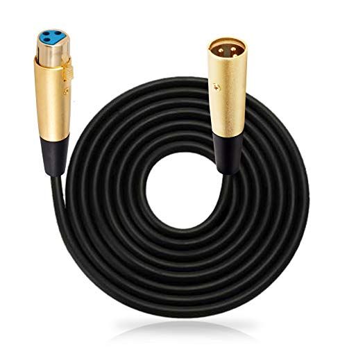  PYLE-PRO 15FT Audio Microphone Cord-Portable Professional XLR Construction and Gold Connector Type, 15 Feet (PPMCL15)