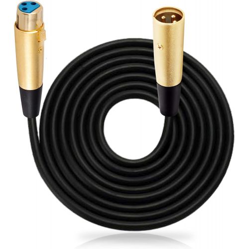  PYLE-PRO 15FT Audio Microphone Cord-Portable Professional XLR Construction and Gold Connector Type, 15 Feet (PPMCL15)