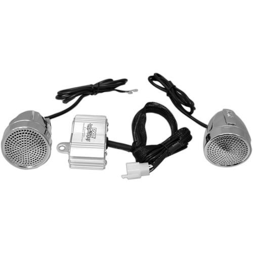  Pyle 600 Watt Weatherproof Motorcycle Speaker and Amplifier System w/Two 2.25 Inch Waterproof Speakers, AUX - Handlebar Mount ATV Mini Stereo Audio Receiver Kit Set - Also for Mari