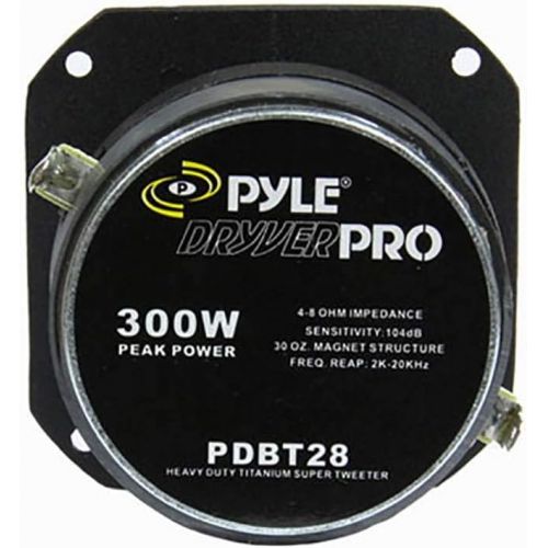  Pyle Pro 1 Inch 300 Watt Heavy Duty Titanium Super Car Tweeter (2 Pack) PDBT28