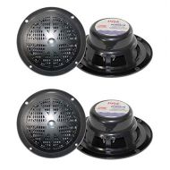 4) NEW PYLE PLMR61B 6.5 240W Marine/Boat Dual Cone Waterproof Speakers TWO PAIR