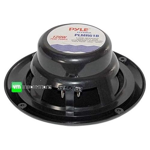  4) NEW PYLE PLMR61B 6.5 240W Marine/Boat Dual Cone Waterproof Speakers TWO PAIR