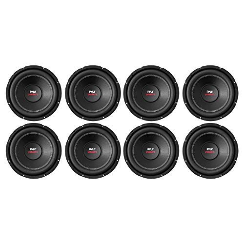  Pyle 10 1000 Watts Car Steel Basket Power DVC Dual 4 Ohm Subwoofer (8 Pack)