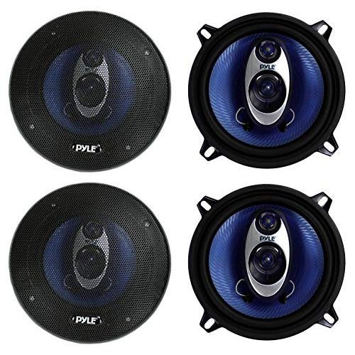  PYLE PL53BL 5.25 400W 3-Way Car Audio Triaxial Speakers Stereo TWO PAIRS