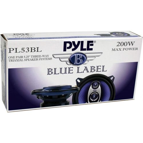  PYLE PL53BL 5.25 400W 3-Way Car Audio Triaxial Speakers Stereo TWO PAIRS