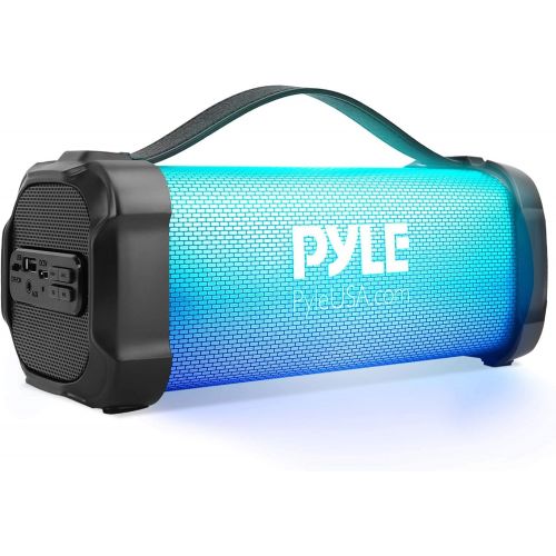  Pyle Wireless Portable Bluetooth Boombox Speaker - 300 Watt Rechargeable Boom Box Speaker Portable Music Barrel Loud Stereo System with AUX Input, MP3/USB Port, Fm Radio, 2.5 Tweeter -