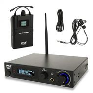 Pyle in-Ear Wireless Monitor and Receiver System- UHF Selectable Audio Frequency Kit, Adjustable TNC Antenna for Extended Range, and IEM Beltpack Transmitter with Selectable Audio Frequ
