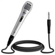 Pyle Wired Dynamic Microphone - Professional Moving Coil Unidirectional Handheld Mic with Built-in Acoustic Pop Filter, Rugged Construction, Steel Mesh Grill, 6.5 ft XLR Audio Cabl