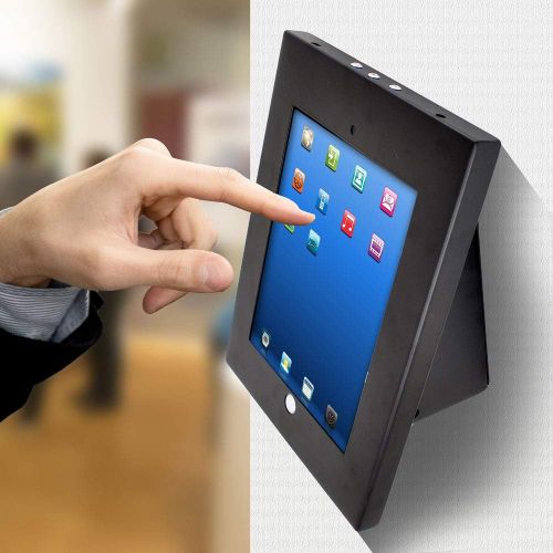  Pyle Anti-Theft Tablet Security Case Holder - Metal Heavy Duty Multi Mount Tablet Kiosk, Mounts on Wall, Table, Desk w/ Landscape/Portrait Mounting, Designed for iPad 2, 3, 4, Air