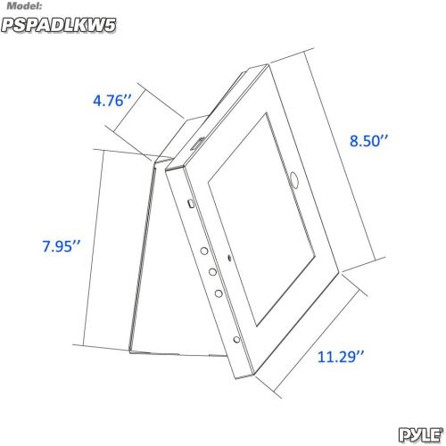  Pyle Anti-Theft Tablet Security Case Holder - Metal Heavy Duty Multi Mount Tablet Kiosk, Mounts on Wall, Table, Desk w/ Landscape/Portrait Mounting, Designed for iPad 2, 3, 4, Air