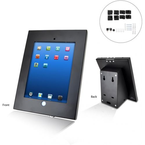  Pyle Anti-Theft Tablet Security Case Holder - Metal Heavy Duty Multi Mount Tablet Kiosk, Mounts on Wall, Table, Desk w/ Landscape/Portrait Mounting, Designed for iPad 2, 3, 4, Air