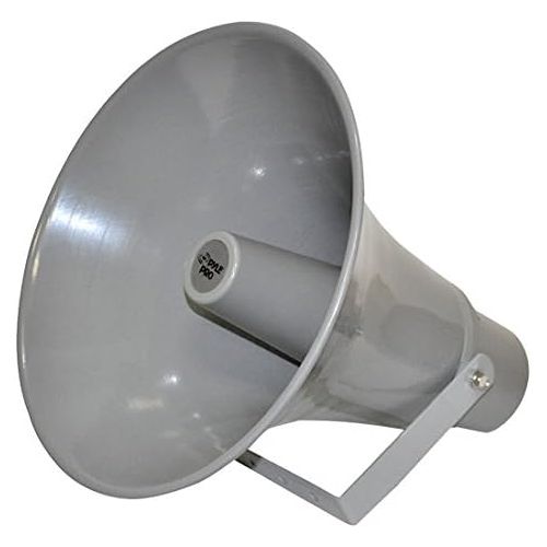  Pyle Indoor Outdoor PA Horn Speaker - 13.5 Inch 50 W Powered Compact Loud Sound Megaphone w/ 400Hz-5KHzz Frequency, 8 Ohm, 70V Transformer, Mounting Bracket Hardware, For 70V Audio Syst