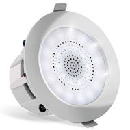 Pyle 3.5” Pair Bluetooth Flush Mount In-wall In-ceiling 2-Way Home Speaker System Built-in LED Lights Aluminum Housing Spring Loaded Clips Polypropylene Cone & Tweeter Stereo 140 W