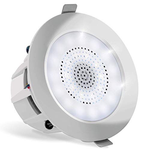  Pyle 3.5” Pair Bluetooth Flush Mount In-wall In-ceiling 2-Way Home Speaker System Built-in LED Lights Aluminum Housing Spring Loaded Clips Polypropylene Cone & Tweeter Stereo 140 W