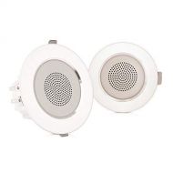 Pyle 4” Pair Flush Mount in-Wall in-Ceiling 2-Way Home Speaker System Built-in LED Lights Aluminum Housing Spring Clips Polypropylene Cone & Tweeter 2 Ch Amplifier 160 Watts (PDICL