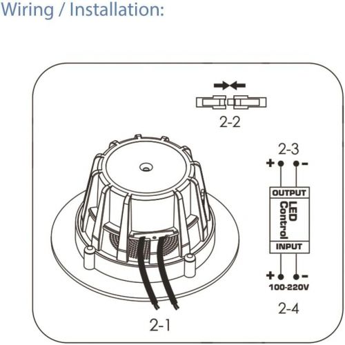  Pyle 4” Pair Flush Mount in-Wall in-Ceiling 2-Way Home Speaker System Built-in LED Lights Aluminum Housing Spring Clips Polypropylene Cone & Tweeter 2 Ch Amplifier 160 Watts (PDICL