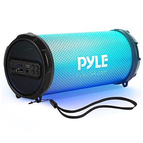  Pyle Wireless Portable Bluetooth Boombox Speaker - 100Watt Hi-Fi Rechargeable Boom Box Speaker Portable Music Barrel Loud Stereo System With AUX Input, MP3/USB/SD Port, Fm Radio, 2 Twee