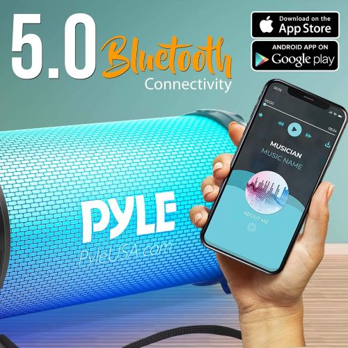  Pyle Wireless Portable Bluetooth Boombox Speaker - 100Watt Hi-Fi Rechargeable Boom Box Speaker Portable Music Barrel Loud Stereo System With AUX Input, MP3/USB/SD Port, Fm Radio, 2 Twee