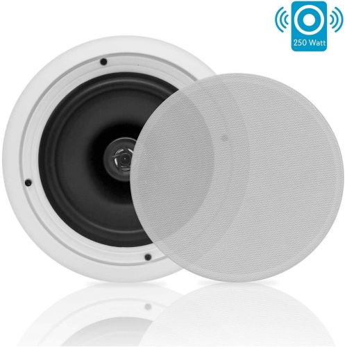  Pyle 8 Inch 2 Way in Wall Ceiling Home Speakers System Audio Stereo, 6 Speakers