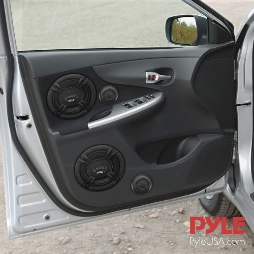  Pyle 2-Way Car Stereo Speaker System - 360W 6.5 Inch Universal Pro Audio Car Speaker OEM Quick Replacement Component Speaker Vehicle Door/Side Panel Mount Compatible w/ Crossover Networ