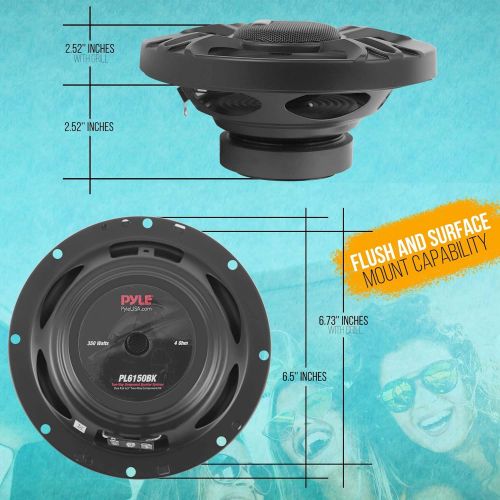  Pyle 2-Way Car Stereo Speaker System - 360W 6.5 Inch Universal Pro Audio Car Speaker OEM Quick Replacement Component Speaker Vehicle Door/Side Panel Mount Compatible w/ Crossover Networ