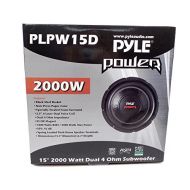 15 Pyle PLPW15D 2000w Single Speaker Car Audio Subwoofer Dual Coil with GTMAT 80mil Ultra Sound Deadener License Plate Kit