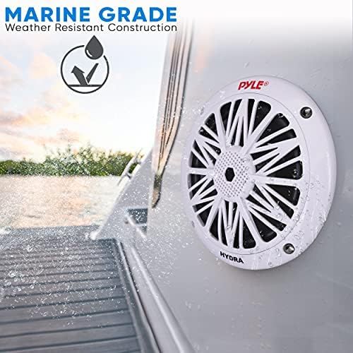  200 Watt Marine Speaker System - Weather Resistant Dual 2 Way 6.5 Inch Outdoor Stereo Audio Sound Speakers w/ 85Hz-6kHz Frequency Response, Heavy Duty 8oz Magnet Structure - Pyle P