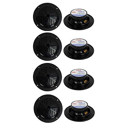  Pyle PLMR41B 4 100W Dual Cone Waterproof Marine Boat Stereo Speakers (4 Pair)