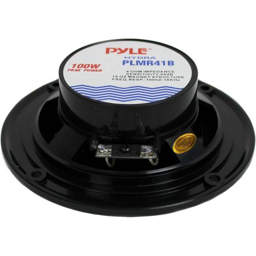  Pyle PLMR41B 4 100W Dual Cone Waterproof Marine Boat Stereo Speakers (4 Pair)