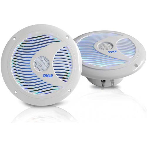  4) Pyle Waterproof 150 Watt Marine LED Speakers, White/6.5 Inch PLMR6LEW