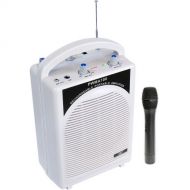 PylePro Latest Portable Mini PA Speaker System - Built in Rechargeable Battery Wireless Handheld Microphone and Aux Input Jack w/ Audio Control Center for Karaoke and Crowd Control