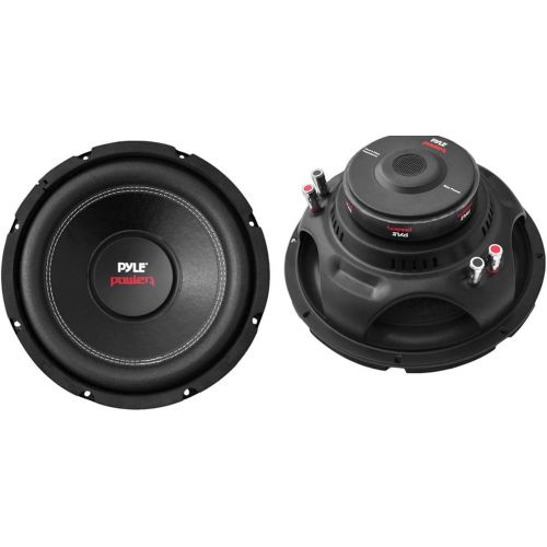  Pyle PLPW10D 10 2000W Car Subwoofer Audio Power Subs Woofers DVC 2 Pack with Black Steel Basket, Non Press Paper Cone and 4 Ohm Impedance