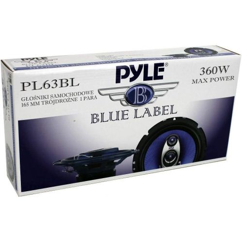  4 New Pyle PL63BL 6.5 720 Watt 3-Way Car Audio Coaxial Speakers Blue Stereo