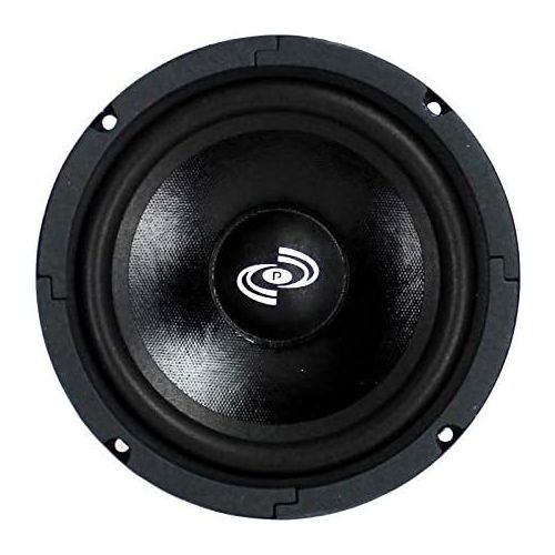  2) Pyle PDMR6 6.5 600W Car Mid Bass MidRange Woofer Audio Speakers 8 Ohm Black