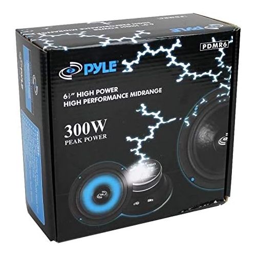  2) Pyle PDMR6 6.5 600W Car Mid Bass MidRange Woofer Audio Speakers 8 Ohm Black