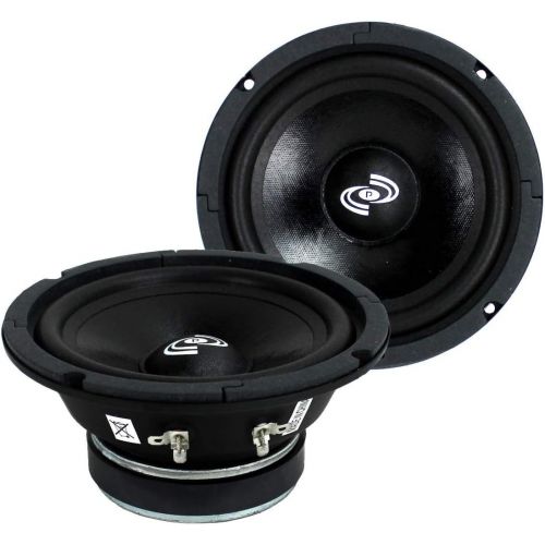  2) Pyle PDMR6 6.5 600W Car Mid Bass MidRange Woofer Audio Speakers 8 Ohm Black