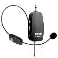 UHF All-Purpose Wireless Microphone System - Portable Professional Cordless Microphone Wireless Mic Kit w/ Headset Mic, Receiver Unit - Karaoke, Conference, DJ Party - Pyle PDWMU11