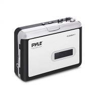 Pyle 2-in-1 Cassette-to-MP3 Converter Player Recorder - Portable Battery Powered Tape Audio Digitizer, USB Walkman Cassette Player with Manual/Auto Record, 3.5mm Audio Jack, Headphones,