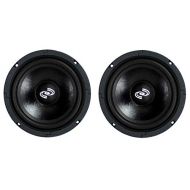 2) Pyle Pro 8 Inch 360 Watt 8-Ohm Black Driver Mid Range Audio Speakers PDMR8