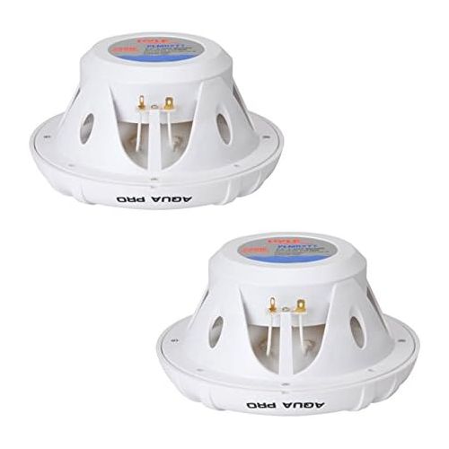  Pyle Dual 7.7 Water Resistant Marine Speakers, 2-Way Full Range Stereo Sound, 280 Watt, White (Pair)