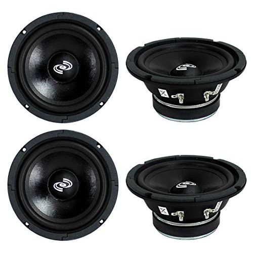  4) Pyle PDMR6 MidRange 6.5 1200W Car Mid Bass Mid Range Woofers Audio Speakers