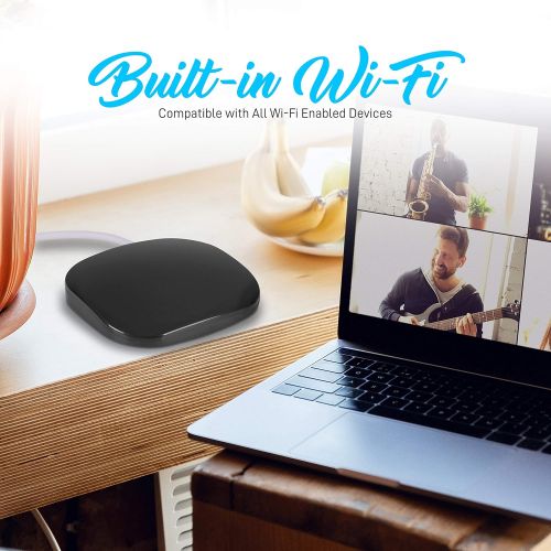  Pyle Wireless Audio Receiver - Connect to Any Audio Player to Stream Music WIFI Over Apple Airplay or Android