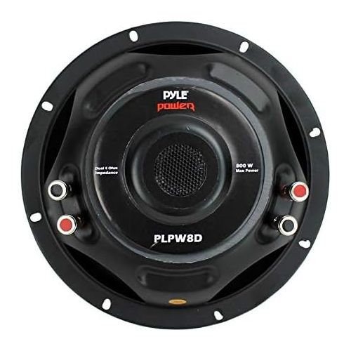  Pyle 8 1600W DVC 4-Ohm Car Audio Subwoofer Speaker Set, 2pk PLPW8D