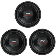 PYLE 12 1600W 4Ohm DVC Black Car Stereo Audio Power Subwoofer Dual Coil(3 Pack)