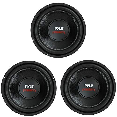  PYLE 12 1600W 4Ohm DVC Black Car Stereo Audio Power Subwoofer Dual Coil(3 Pack)